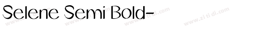 Selene Semi Bold字体转换